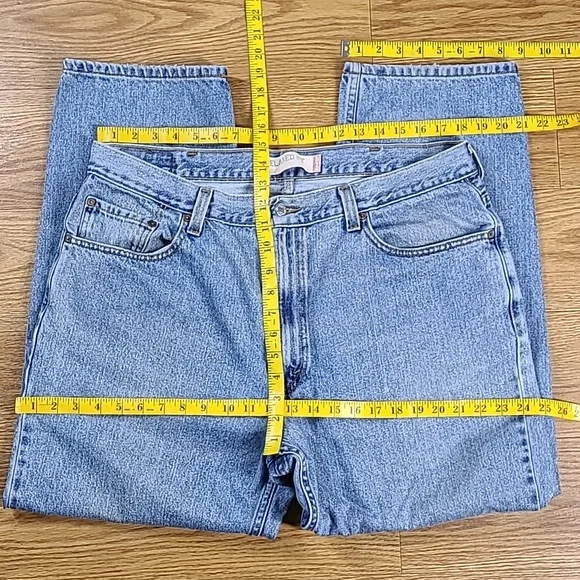 1990s LEVIS 550 MENS 40x27 VINTAGE PRE-OWNED RELAXED FIT DENIM STRIGHT JEANS - Picture 4 of 8